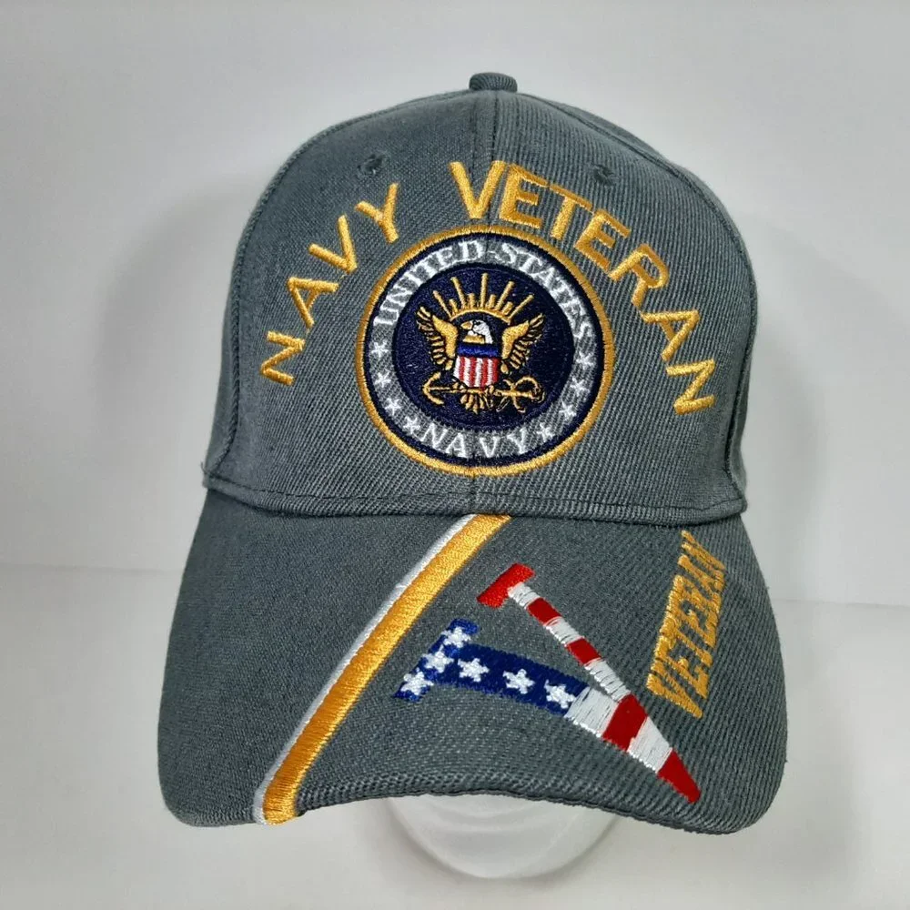 US Navy Veteran Black Ball Cap Baseball Cap One Si